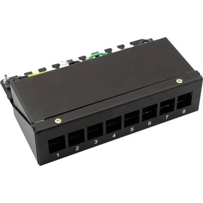 VALUE Keystone module houder, 8-poorts, zwart