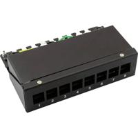 VALUE Keystone module houder, 8-poorts, zwart - thumbnail