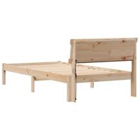 Bedframe met hoofdeinde Bruin 80 x 200 cm Massief grenenhout - thumbnail