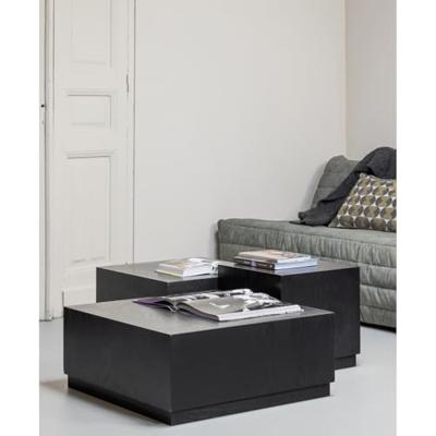WOOOD Bijzettafel 'Pim' Essen, Set van 3 stuks, kleur zwart