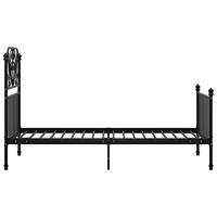 Bedframe metaal zwart 90x200 cm - thumbnail