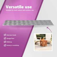 VidaXL Trap tread rechthoekig 4 pcs zilver 100 x 40 cm aluminium - thumbnail