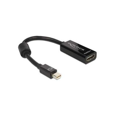 Delock 65099 Mini-displayport / HDMI Adapter [1x Mini-DisplayPort stekker - 1x HDMI-bus] Zwart 12 cm