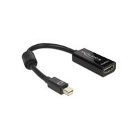 Delock 65099 Mini-displayport / HDMI Adapter [1x Mini-DisplayPort stekker - 1x HDMI-bus] Zwart 12 cm - thumbnail