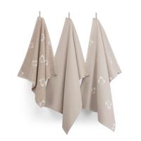 Walra Keuken- en Theedoekenset Glossy Grapevine Zand - thumbnail