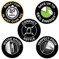Russell Hobbs 24991-70 waterkoker 1 l Zwart, Roestvrijstaal 2400 W - thumbnail