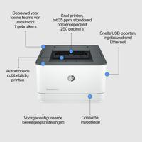 HP LaserJet Pro 3002 dn Printer Laser, kleur Zwart/wit A4 33 pag./min. 1200 x 1200 dpi Duplex, LAN, USB, HP Instant Ink - thumbnail