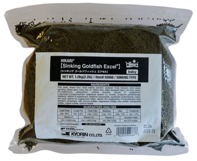 Hikari Goldfish Excel Baby 1Kg - Zinkend Korrelvoer voor Goudvis & Sluierstaart
