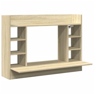 Wandbureau 105x48x75 cm bewerkt hout sonoma eikenkleurig Wandbureau 105x48x75 cm bewerkt hout sonoma eikenkleurig