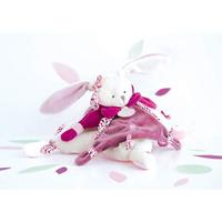 Vierkante knuffel 27 cm kersenkonijn - DOUDOU ET COMPAGNIE rozen - thumbnail