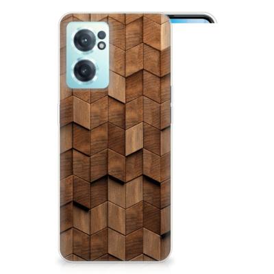 Bumper Hoesje voor OnePlus Nord CE 2 5G Wooden Cubes Bumper Hoesje voor OnePlus Nord CE 2 5G Wooden Cubes