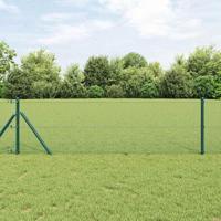 VidaXL Afrasteringspaal groen 25 x 0,5 m (16 x 16 mm gaas) staal - thumbnail