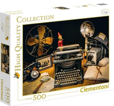 Clementoni legpuzzel Typmachine karton 500 stukjes Clementoni legpuzzel Typmachine karton 500 stukjes