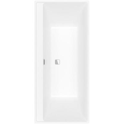 Villeroy & Boch Collaro bad - 180x80cm - chroom afvoer - stone white (mat wit) uba180cor2dv-rw
