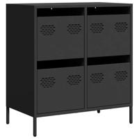 Dressoir 68x39x73,5 cm koudgewalst staal zwart - thumbnail