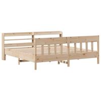 Bedframe zonder matras massief grenenhout 200x200 cm - thumbnail