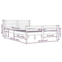 Bedframe massief hout 150x200 cm - thumbnail