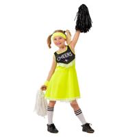 Geel Cheerleader Jurkje Kind Shirley - thumbnail