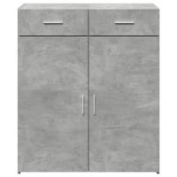 Dressoir 80x42,5x93 cm bewerkt hout betongrijs - thumbnail