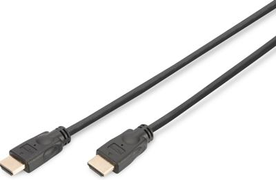 Digitus DK-330123-050-S HDMI-kabel HDMI Aansluitkabel HDMI-A-stekker 5.00 m Zwart 4K UHD, Audio Return Channel (ARC), Afgeschermd