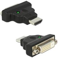 Delock 65020 HDMI / DVI Adapter [1x HDMI-stekker - 1x DVI-bus 24+1-polig] Zwart - thumbnail