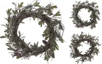 Kerstkrans Blad en Bessen Ø50cm Assorti 1st - thumbnail