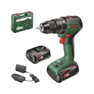 Bosch Groen UniversalImpact 18V-60 | Accuklopboorschroevendraaier | met twee standen | 2 x 2.0 Ah accu + lader - 06039D7102