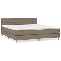 Boxspring met matras stof taupe 160x200 cm - thumbnail