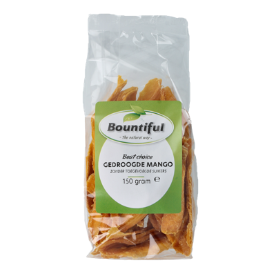 Mango gedroogd zonder toegevoegde suikers 150 Gram Mango gedroogd zonder toegevoegde suikers 150 Gram