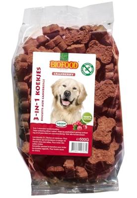 BF Petfood 3 in 1 Biscuits hondenkoekjes (cranberry) 2 x Cranberrysmaak