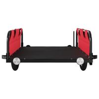 Fietstrailer oxford stof en ijzer rood - thumbnail