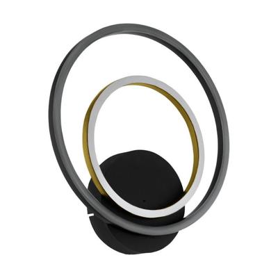 Stars of Light Wall lamp with ringsLanacera black with gold - 390088