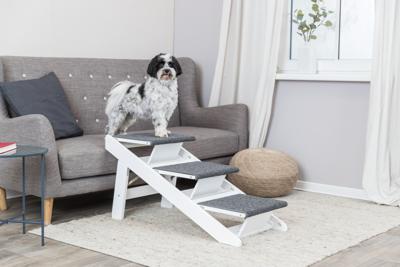 TRIXIE LOOPPLANK MET UITKLAPBARE TREDEN MDF WIT 44X106X46 CM
