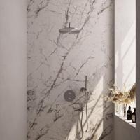 Brauer Brushed Edition Thermostatische Regendoucheset Inbouw - Hoofddouche 30 cm - Gebogen Wandarm - 3 Weg - Handdouche Rond - Doucheslang - Wandaansluitbocht - Rvs - thumbnail