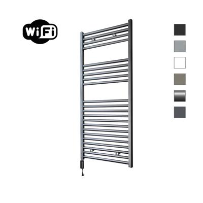 Elektrische Radiator Sanicare HWV Met Wifi 111,8x45 cm Gunmetal 596W Met Thermostaat Zwart Linksonder