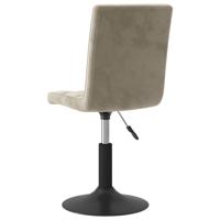 Eetkamerstoelen draaibaar 6 st fluweel lichtgrijs - thumbnail