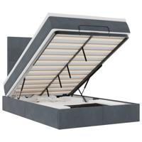 Ottoman bed met matrassen en LED's 120x190cm fluweel - thumbnail