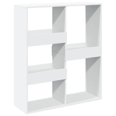 Boekenkast 100x33x135 cm bewerkt hout wit