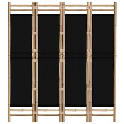 Kamerscherm 4-panelen inklapbaar 160 cm bamboe en canvas