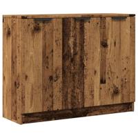 Dressoir 90,5x30x70 cm bewerkt hout oud houtkleurig - thumbnail