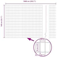 Euro Hek Zilver 1.4 x 10 m Warmverzinkt ijzer - thumbnail
