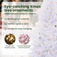 Kunstkerstboom met 300 LED Wit 240 cm PVC en staal - thumbnail