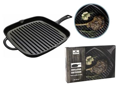 Cast Iron Grillpan - Gietijzer- 23 x 23 cm