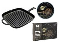 Cast Iron Grillpan - Gietijzer- 23 x 23 cm - thumbnail