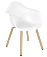 Montreux kunststof tuinstoel wit - thumbnail