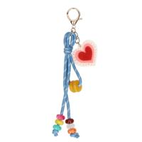 JVDL Bag charm blauw met hart - thumbnail