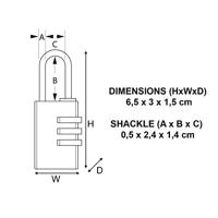 Masterlock 30mm - aluminium body with brass finish - 23mm brass plated steel shac - 630EURD - thumbnail