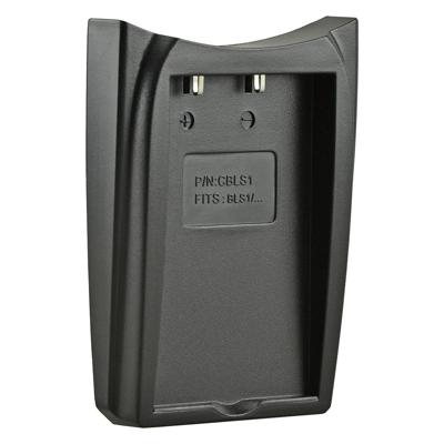 Accu-frontje voor duo en single oplader - voor Olympus accu BLS-1 en BLS-5