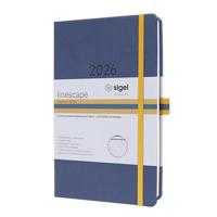 Sigel L2602 Weekkalender Linescape 2026 Hardcover DIN A5 Blauw, Geel 1 stuk(s) Aantal paginas: 176 - thumbnail