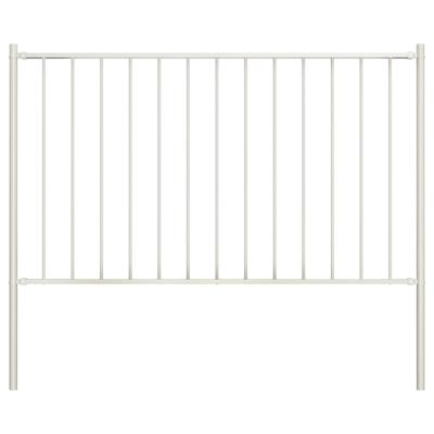 Hekpaneel met palen 1,7x1,25 m gepoedercoat staal wit